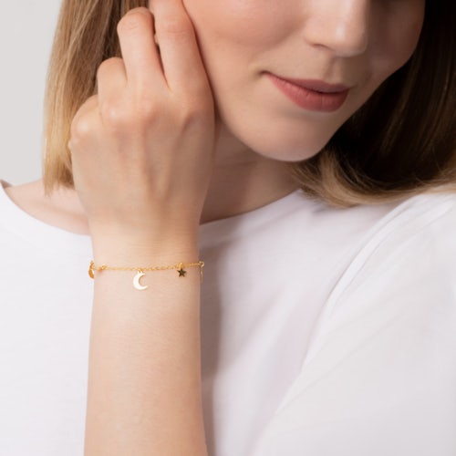 Bransoletka celebrytka gwiazdki Savicki: srebrna pozłacana